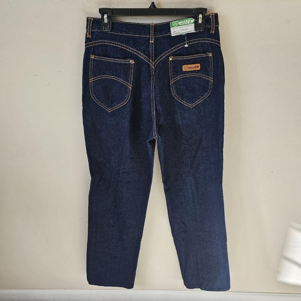 Vintage 80's 90's Deadstock‎ Gitano Dark Blue Straight Leg Jeans Sz. 30